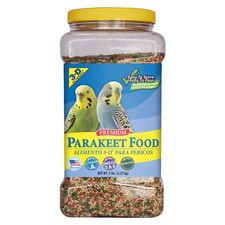 Premium Parakeet Food 5lb Bird Seed Blend Nutritious Diet Container