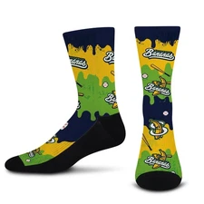 SAVANNAH BANANAS Logo Drip Crew Sock Team Colors YOUTH