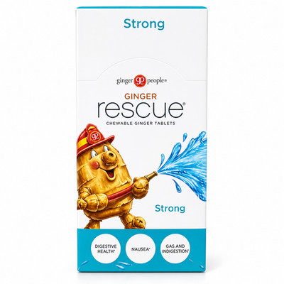 Ginger Rescue Strong Chewable Ginger Tablets Nausea Digestive Relief Travel