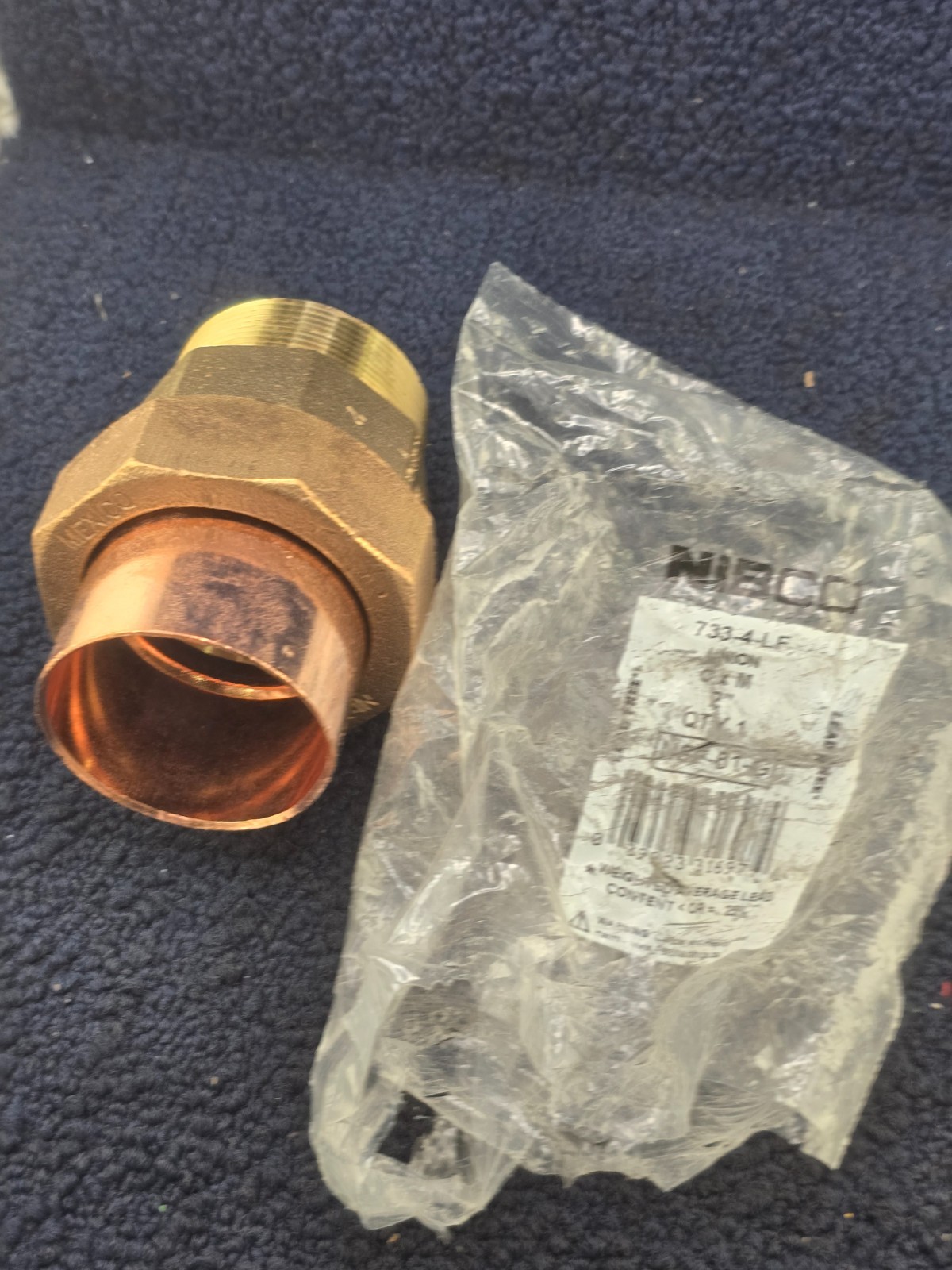 NIBCO 733-4-LF 2" Copper X Male Union Cast Lead-Free Fitting