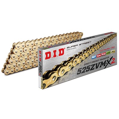 DID KETTE S 525ZVM-X2 M110-R FÜR TRIUMPH 1200 SCRAMBLER XC ABS 19/23 GOLD/GOLD
