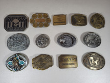 Mixed Wholesale Lot 13 Belt Buckles Brass Metal Western Rodeo Power Tools Eagle