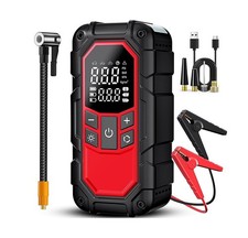 Jump Starter with Air Compressor,3000A car Battery Jump Starter 9.0 Gasoline...