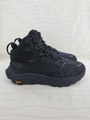 Hoka Mens Anacapa Mid GTX Black Trail Hiking Boots Shoes 1122018 BBLC Sz 12D EUC