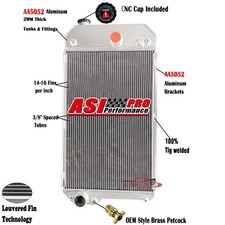 6 Row 106mm Aluminum Radiator For Perkins 1104D-E44TA  #2485B297