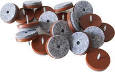 1-1/2" Screw-In Felt Pads 40PCS Furniture Floor Protectors Brown