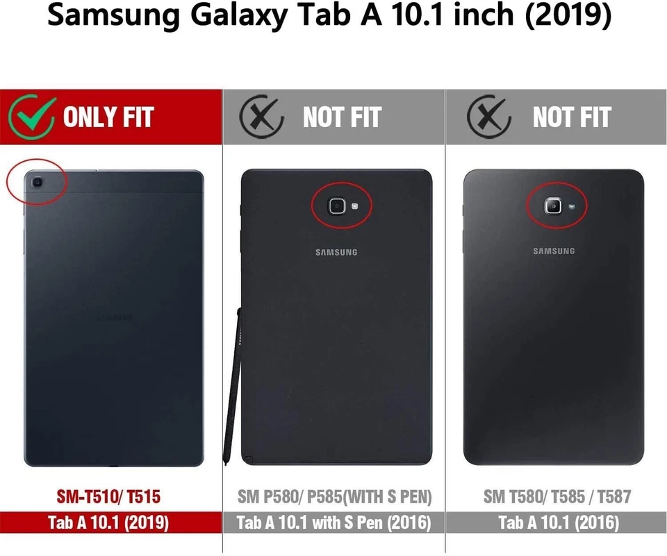 Rugged Defender Case Cover Stand For Samsung Galaxy Tab A 10.1 2019 SM-T510 T515 - Image 2 of 4