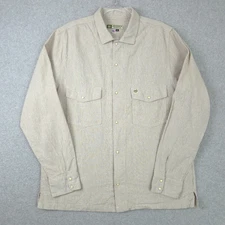 Huckberry & Seager Co Shirt Mens XL Western Pearl Snap Made In USA Long Sleeve