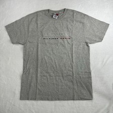 Vintage Tommy Hilfiger Denim T Shirt Mens M Gray Spell Out Logo Classic 90s Y2K
