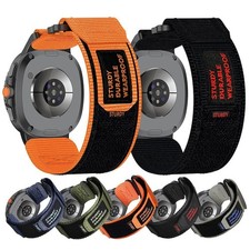 Nylon Klettverschluss Armband für Samsung Galaxy Watch 8 40mm 44mm Classic 46mm