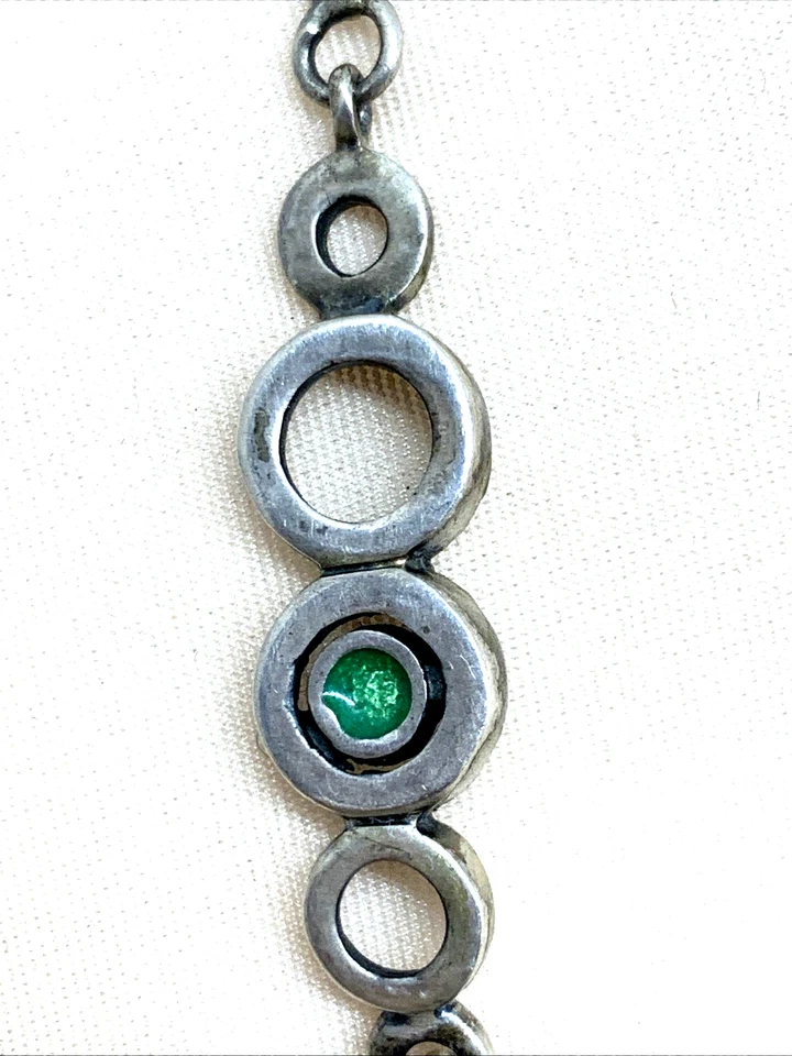 COLLANA GIROCOLLO, OTTAVIANI ANNI 70 IN ARGENTO 925 BRUNITO COLLIER CM 44 - Immagine 4 di 4