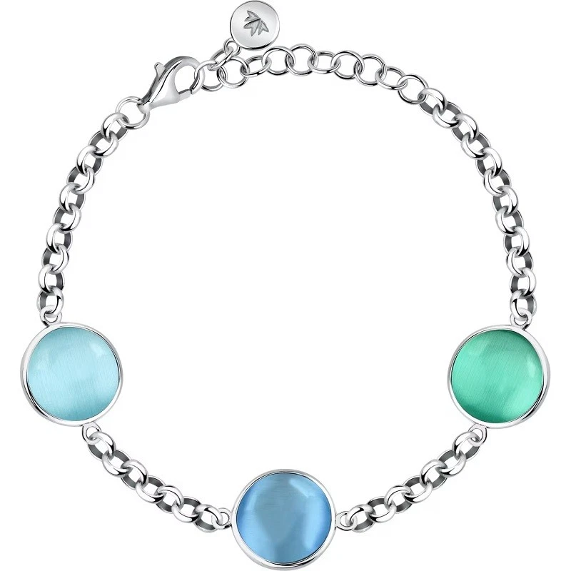 OHAYOO Collana Celtica Donna In Argento 925 Con Pietre Naturali - Luna, Turchese, Agata, Occhi Di Gatto