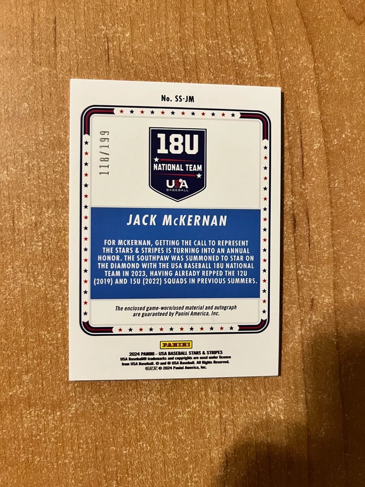 2024 Stars & Stripes - Jack McKernan - Silhouettes Auto Jumbo Relic /199 - Image 4 of 4