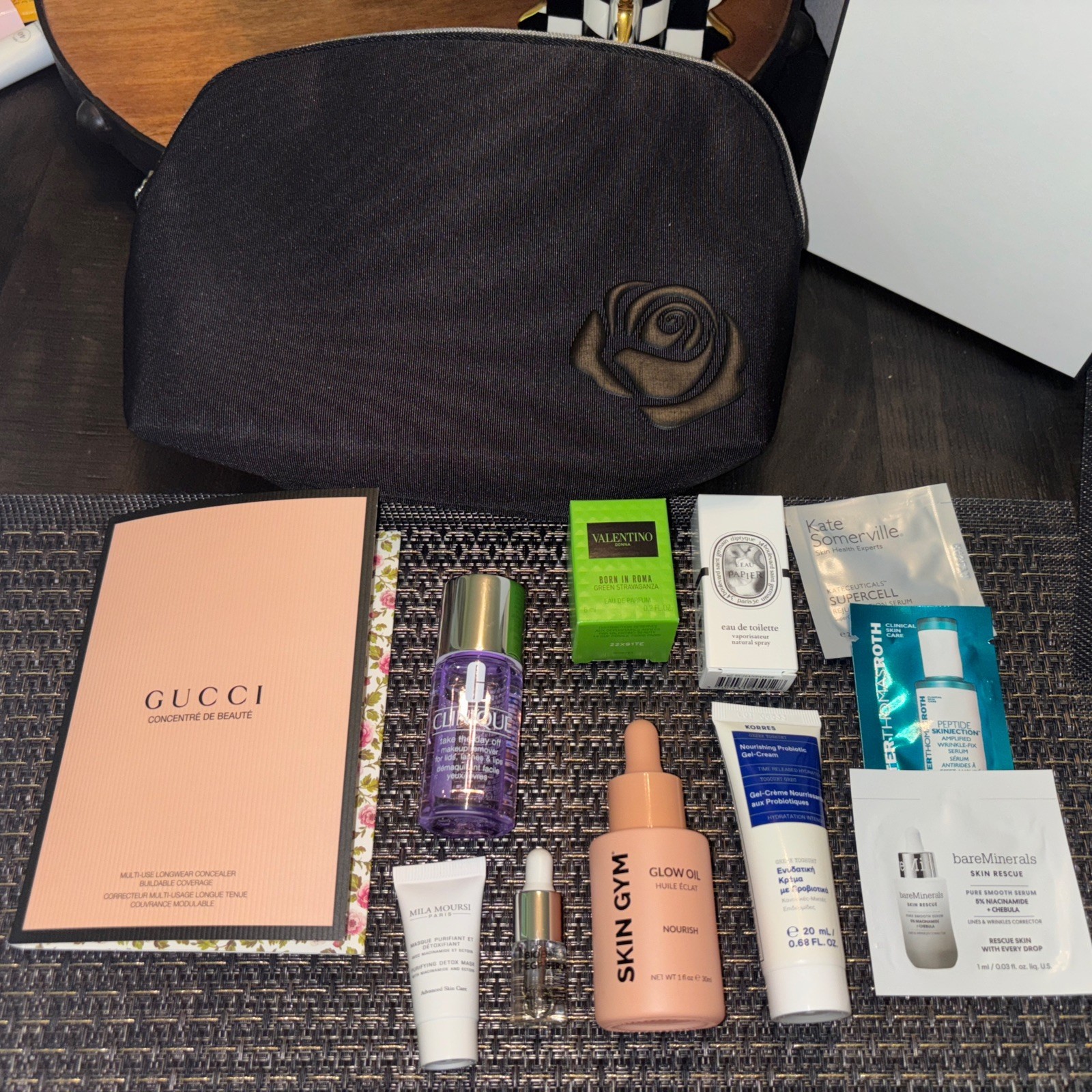 Gucci Valentino Perfume beauty bag holiday Cream gift Set Travel Girl 🎁 $179p