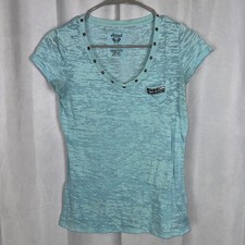 Ariat Western Embellished Tee Women’s S Bedazzled Pocket Short Sleeve Top