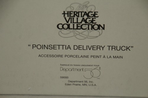 DEPARTMENT 56 HERITAGE VILLAGE "POINSETTIA DELIVERY TRUCK" HANDPAINTED 59000 - Picture 2 of 11