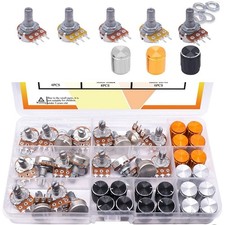 Knurled Shaft Linear Rotary Taper B Type Potentiometer For Audio Equipment