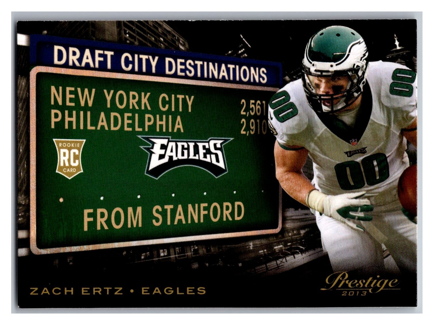 Zach Ertz Panini Prestige Draft City Destinations #16 Base