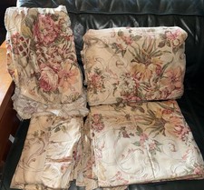 Ralph Lauren Guinevere Floral Duvet Queen, Flat Sheet W/4 Pillow Shams