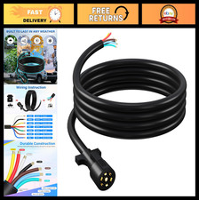 7-way Trailer Plug Wiring Harness 8ft Heavy Duty 7 Pin Cord For Rv Truck Boat To