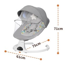  Infant Music Cradle Bouncer Bluetooth Electric Baby Swing Rocker Chair+Remote 