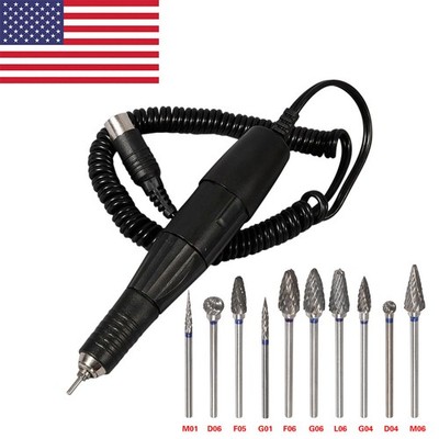 Dental Lab Marathon Electric Micromotor 35K RPM Polishing Handpiece /10*HP Burs