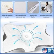 Cervical Pillow for Neck Pain Relief Orthopedic Neck Support Pillow for Side US