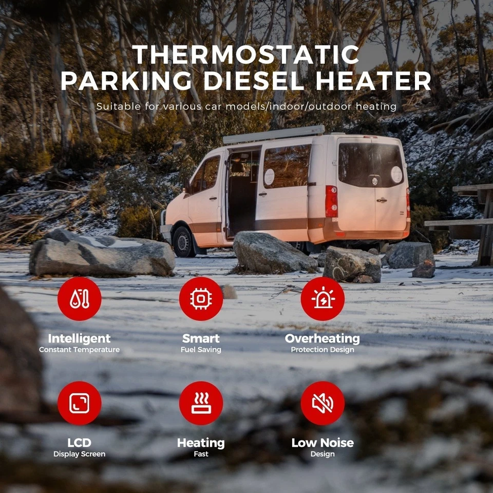 Calefacción auxiliar diésel 8KW 12V 24V Air Heater calefacción de aire autocaravana camión - Imagen 2 de 4