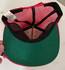 Vtg 80s Snap-On Red Embroidered Checkered Flag Mesh Snapback Hat New Era NOS — photo 3