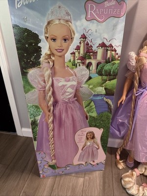 2002 My Size Barbie Rapunzel 3 Foot Hair Extension Open Box Amazing condition