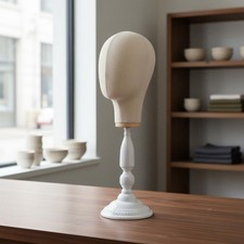 Canvas Mannequin Kopf Stabil Kopfmodell mit Stoffbezug Einfach zu Montieren