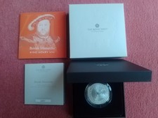 2023 UK British Monarchs Henry Viii 1oz 999 Silver Proof Coin Boxed With COA