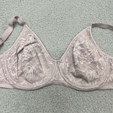 Bali Bra 38DD Underwire DF7590 Breathe Cotton Lace Underwire BRa