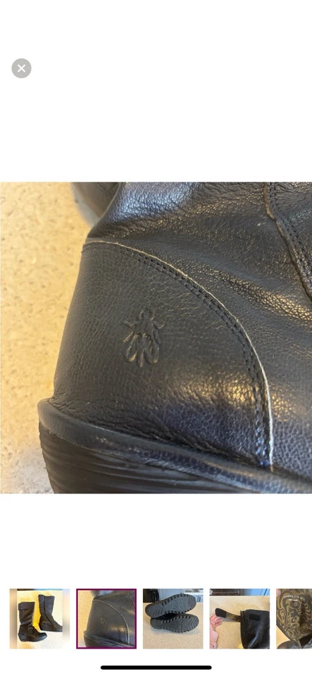 Fly London Botas hasta la rodilla azul marino Foto 2 de 4