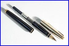 Parker 75 Cartridges Fountain Pen In Black & Gold With Fine 18K Nib