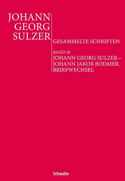 Johann Georg Sulzer | Johann Georg Sulzer - Johann Jakob Bodmer, 2 Teile | Buch-image