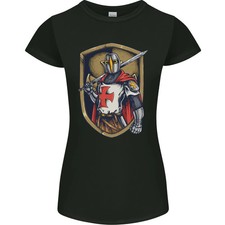 Camiseta Knights Templar England Día de San Jorge para mujer corte pequeño