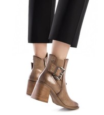 XTI STIVALETTI TRONCHETTI CON TACCO DONNA  144315 BEIGE VERNICE DAL 35 AL 40 NEW