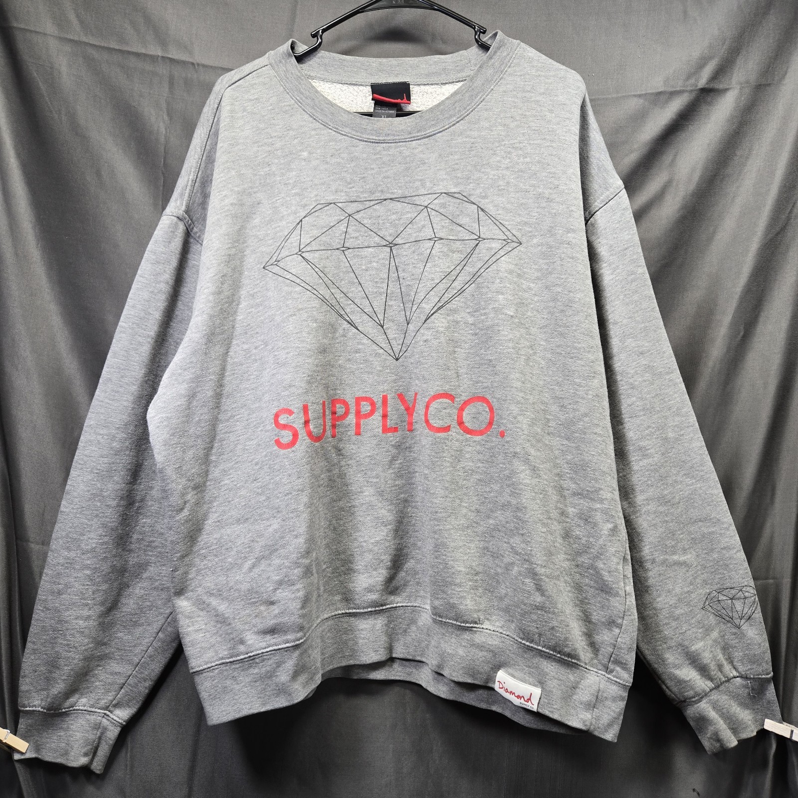 Diamond Supply Co. Gray Sweatshirt Men's Size XL Y2k Sweater Crewneck