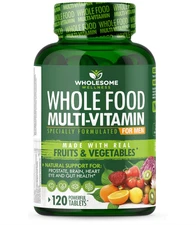 Whole Food Multivitamin for Men - Natural Multi Vitamins Minerals Organic Ext...