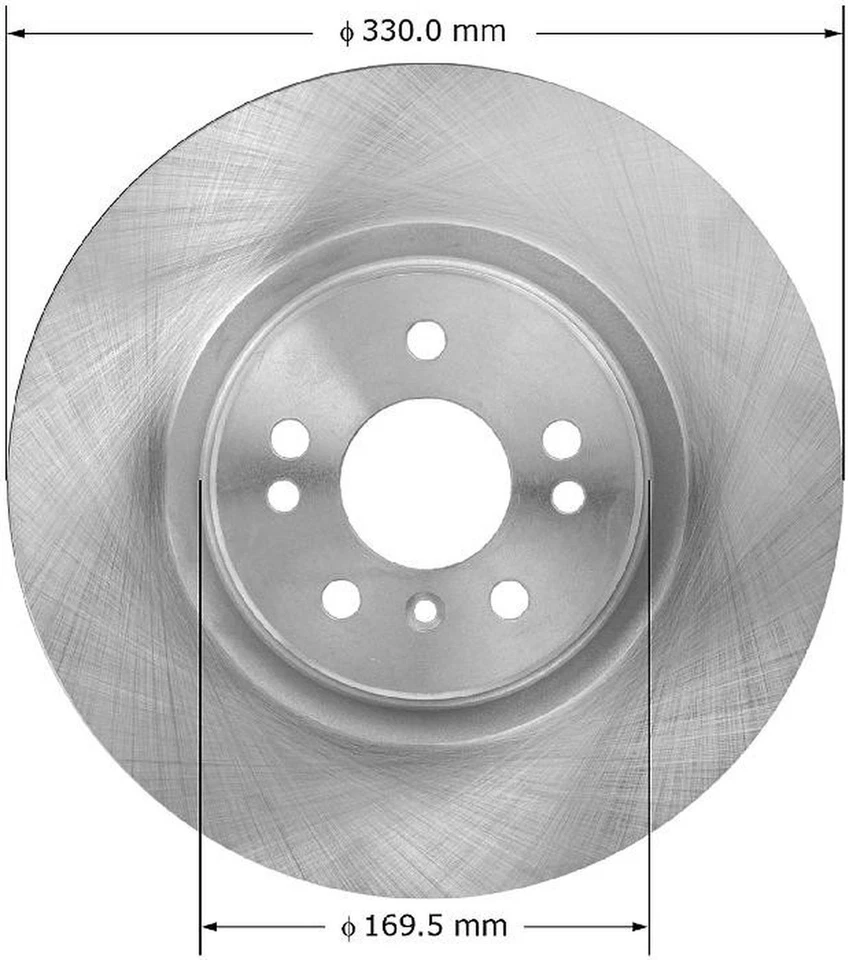 Rotor de freno de disco Bendix PRT5869 BENDIX para modelos seleccionados 06-12 Mercedes-Benz Foto 2 de 4