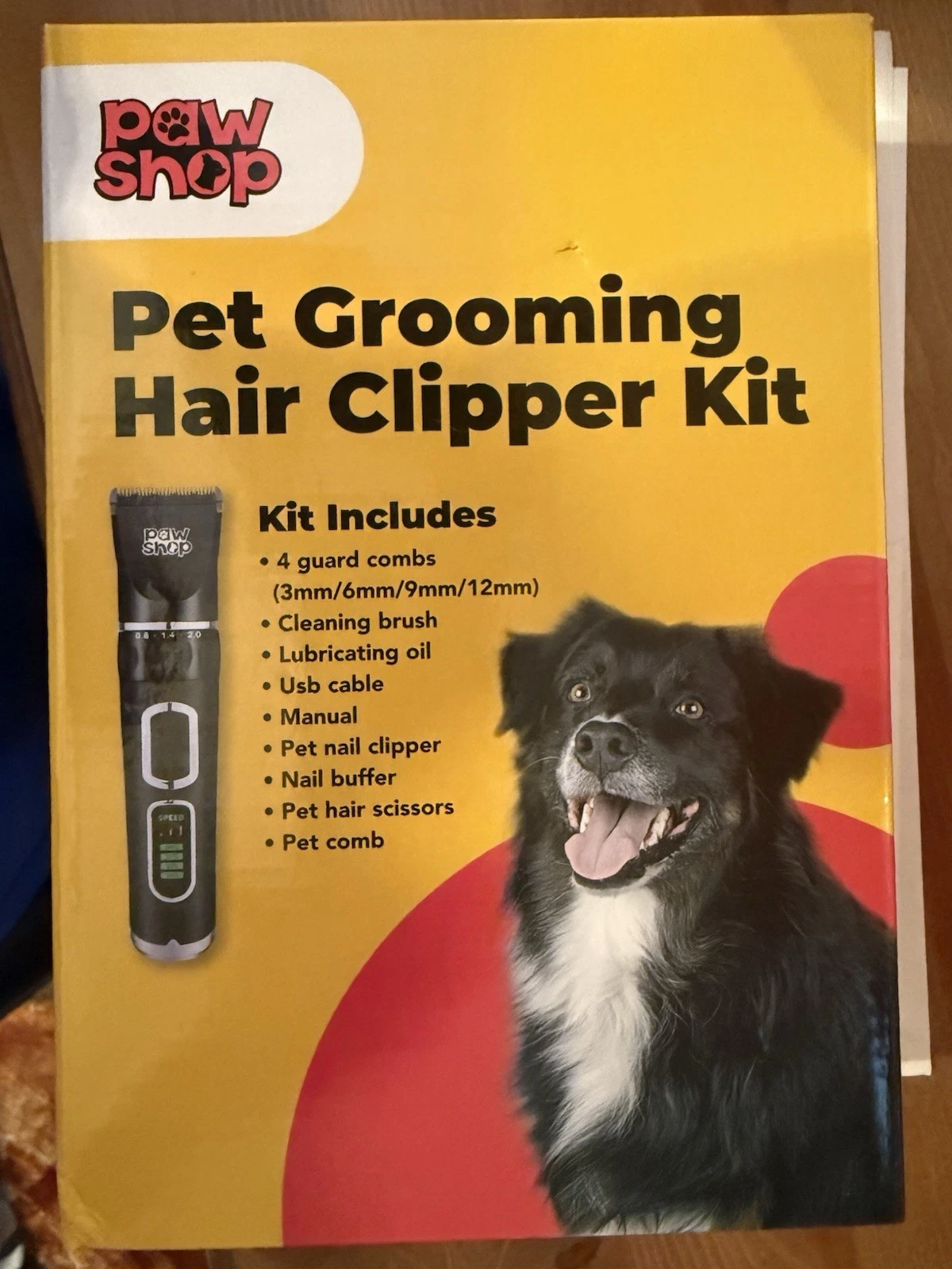 Paw Shop Pet Clippers for Dogs Professional Grooming Kit