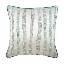 Blue Decorative Throw Pillow Cover, 16"x16" Silk Cushion - Undecided