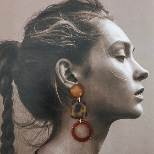 Culturesse Leticia Geometry Drop Earrings - Picture 4 of 12