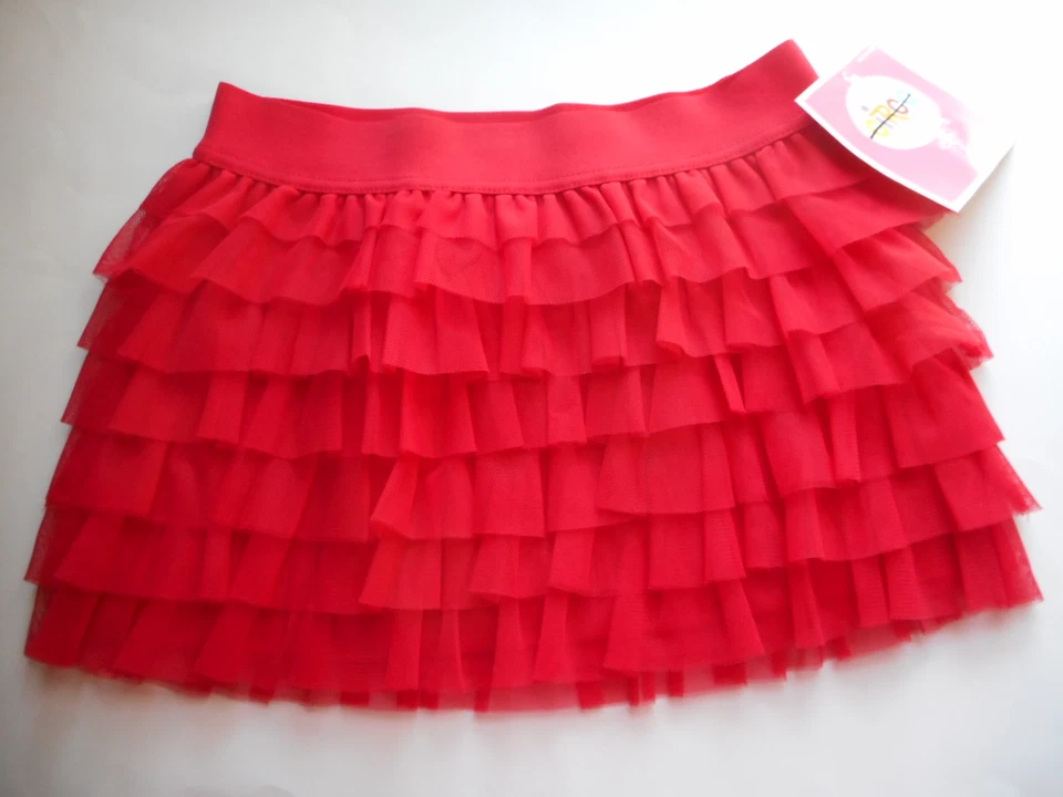 Falda tutú CIRCO para niñas pequeñas volantes en capas elegante roja talla 6/6X nueva con etiquetas Foto 3 de 3