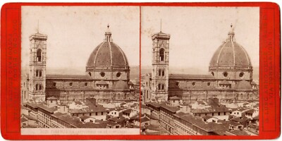 Photo Originale All'albumina Circa 1880 - Vue De La Cathédrale De Florence (Firenze) Par Brogi, Référence L885