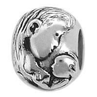 925 Sterling Silver Mother & Baby Mum Mom & Child Bead fit Charm Bracelets New - Picture 1 of 1