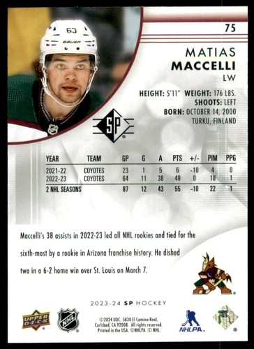 2023-24 SP HOCKEY BASE CARDS - PICK FROM LIST - U PICK - Picture 152 of 202