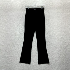 90s Y2K Vintage Pants Trousers 0 24 XS Black Slinky Stretch Corpcore Office