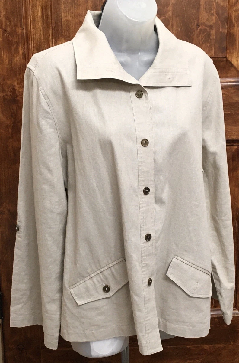 Chicos linen jacket cheap